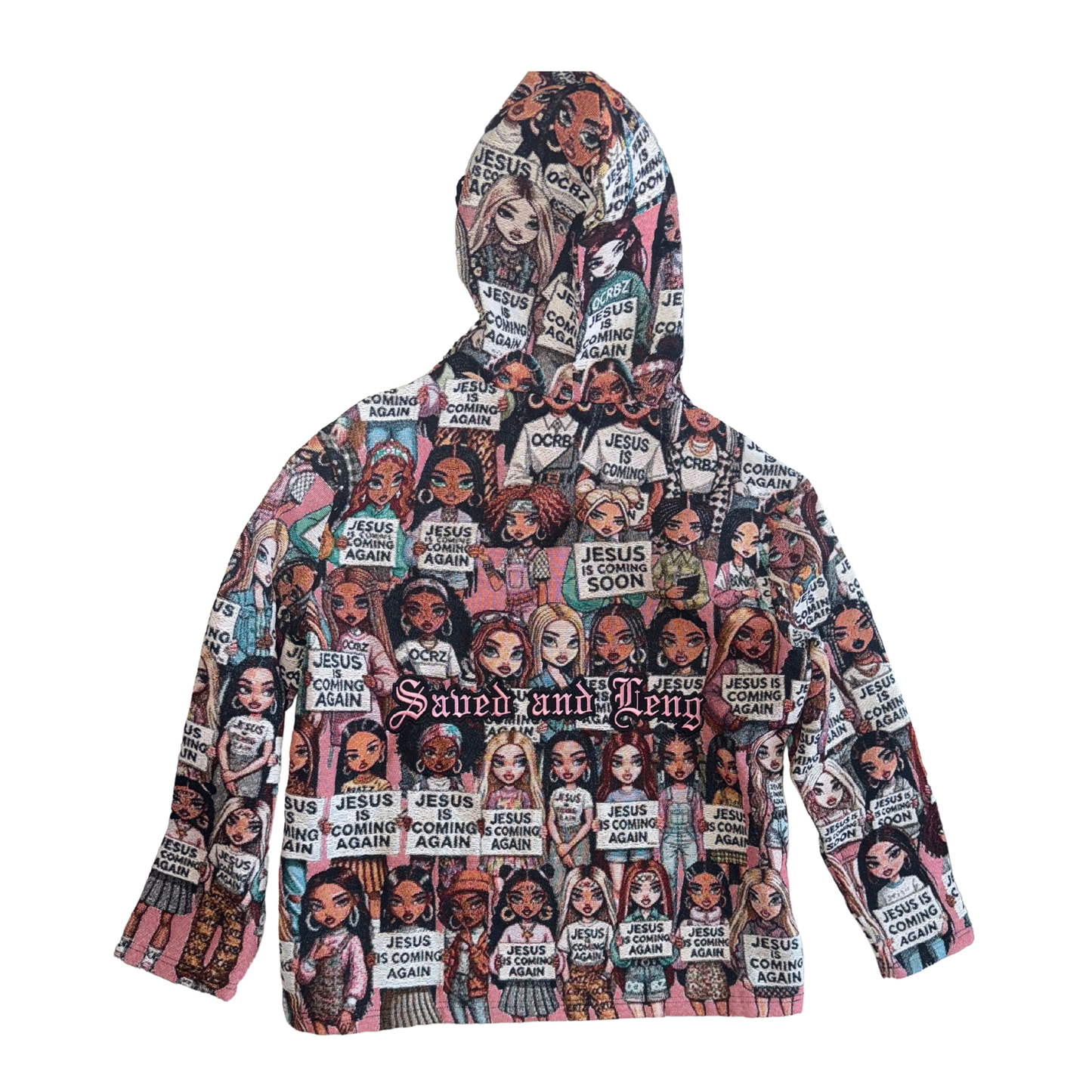 OCRBZ Jacquard Jacket –  “Jesus is Coming Again” (Female - Saved and Leng)