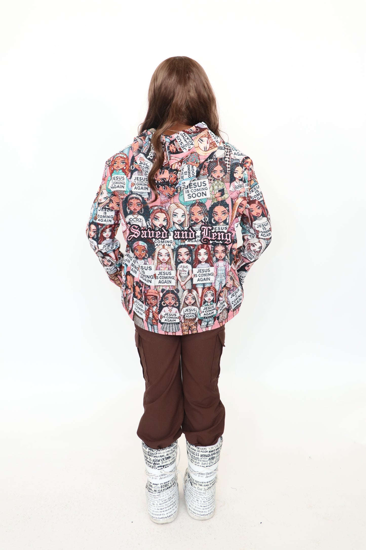 OCRBZ Jacquard Jacket –  “Jesus is Coming Again” (Female - Saved and Leng)