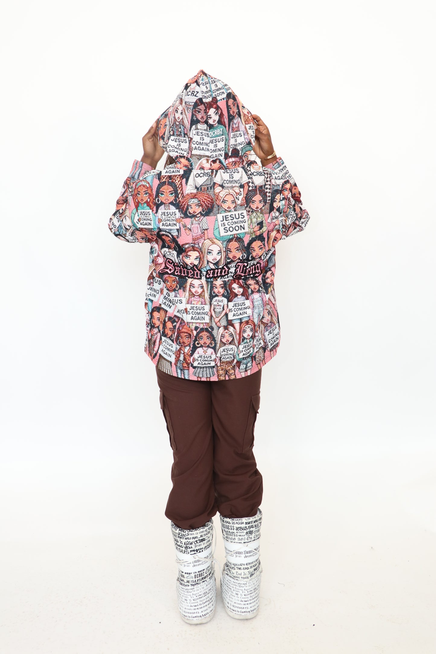 OCRBZ Jacquard Jacket –  “Jesus is Coming Again” (Female - Saved and Leng)