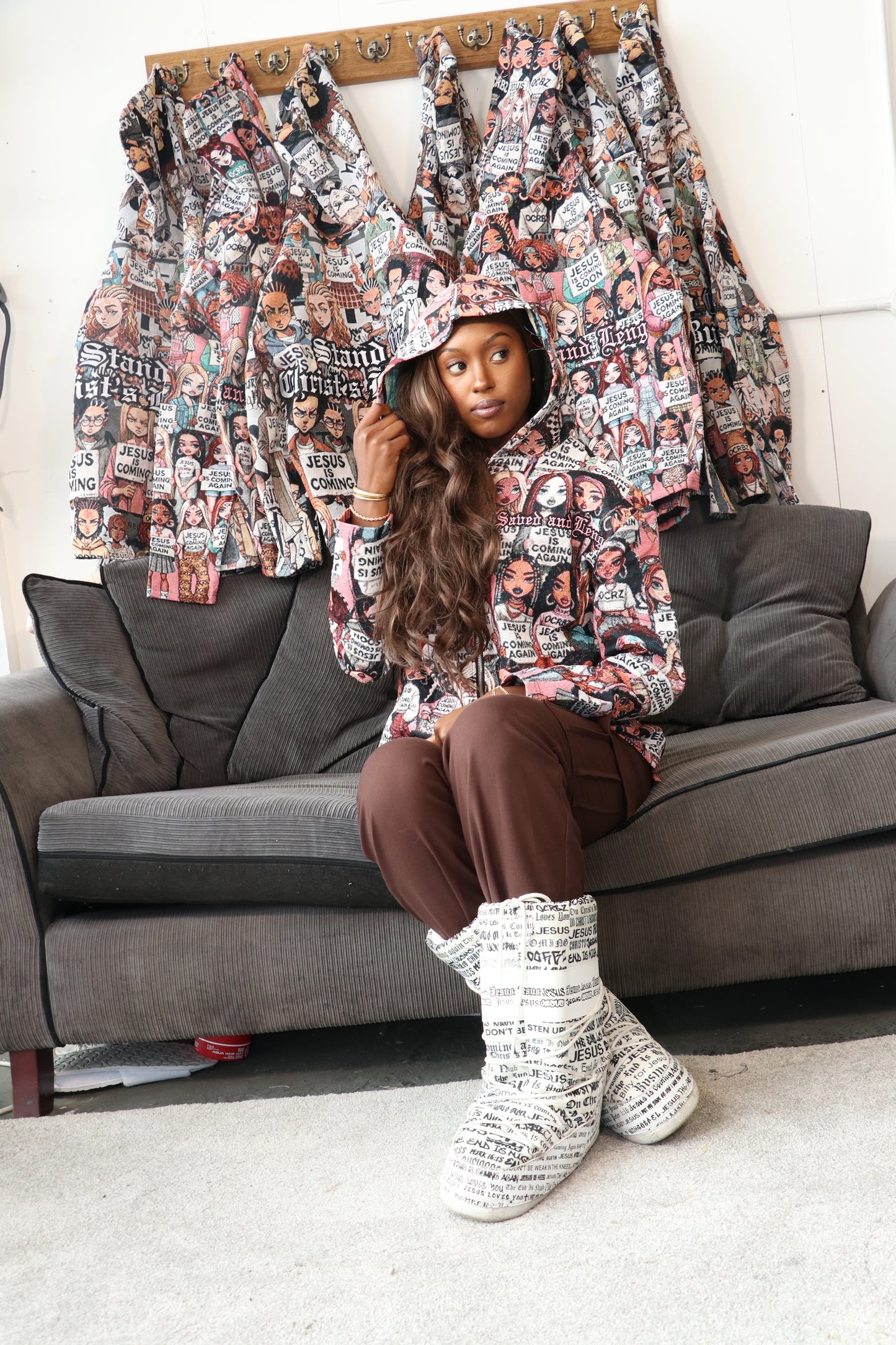 OCRBZ Jacquard Jacket –  “Jesus is Coming Again” (Female - Saved and Leng)